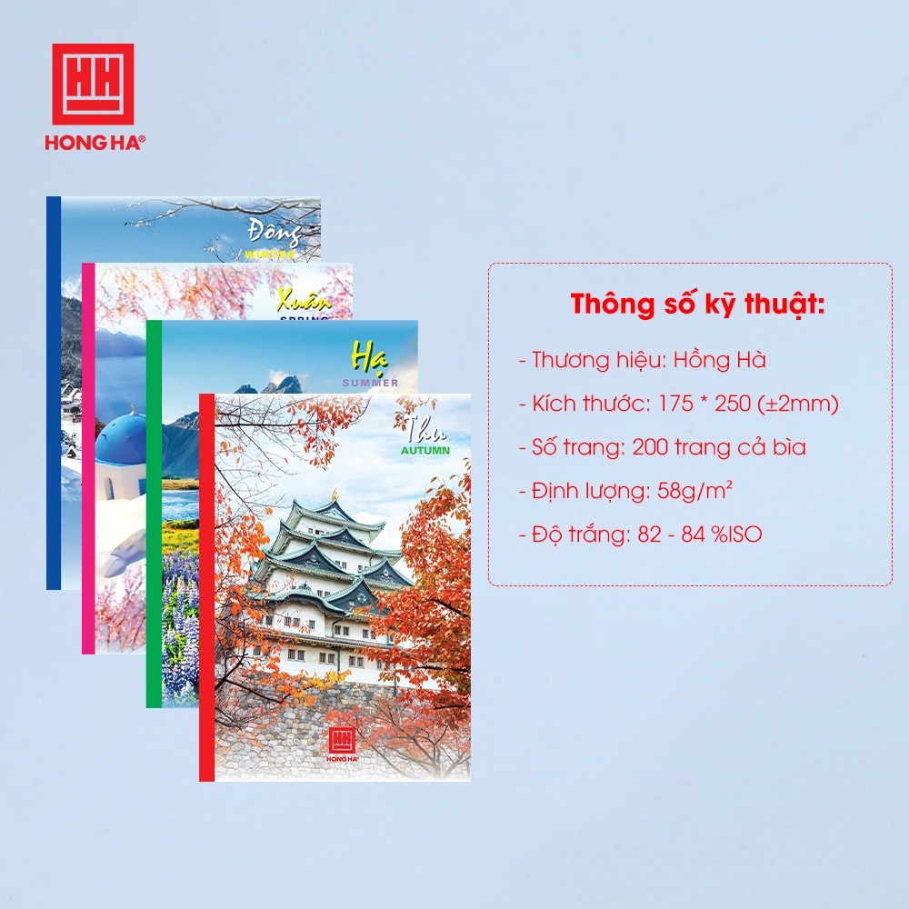 Vở Pupil Bốn mùa, ghim, 200tr, ĐL: 58/82-84