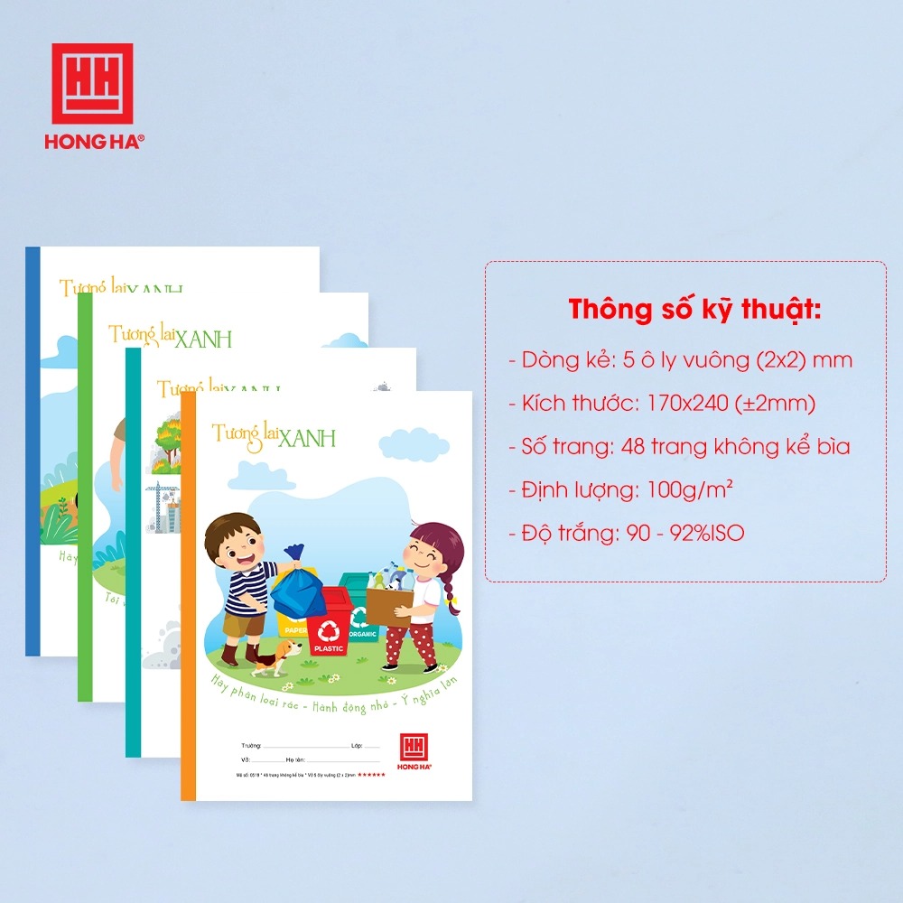 Vở School Tương Lai Xanh, 48tr, ĐL: 100/90-92