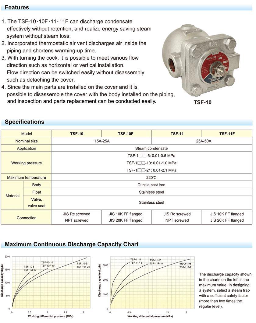 bẫy hơi phao tsf-11