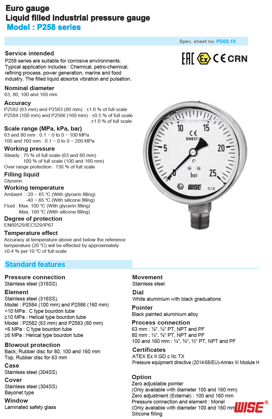 dong-ho-ap-suat-pressure-gauge-wise-p258