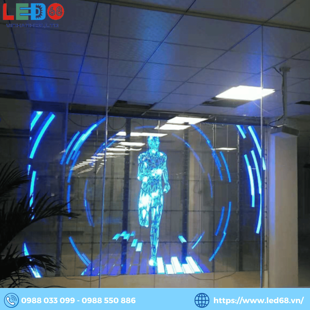 Store chọn màn hình LED trong suốt để quảng bá sản phẩm