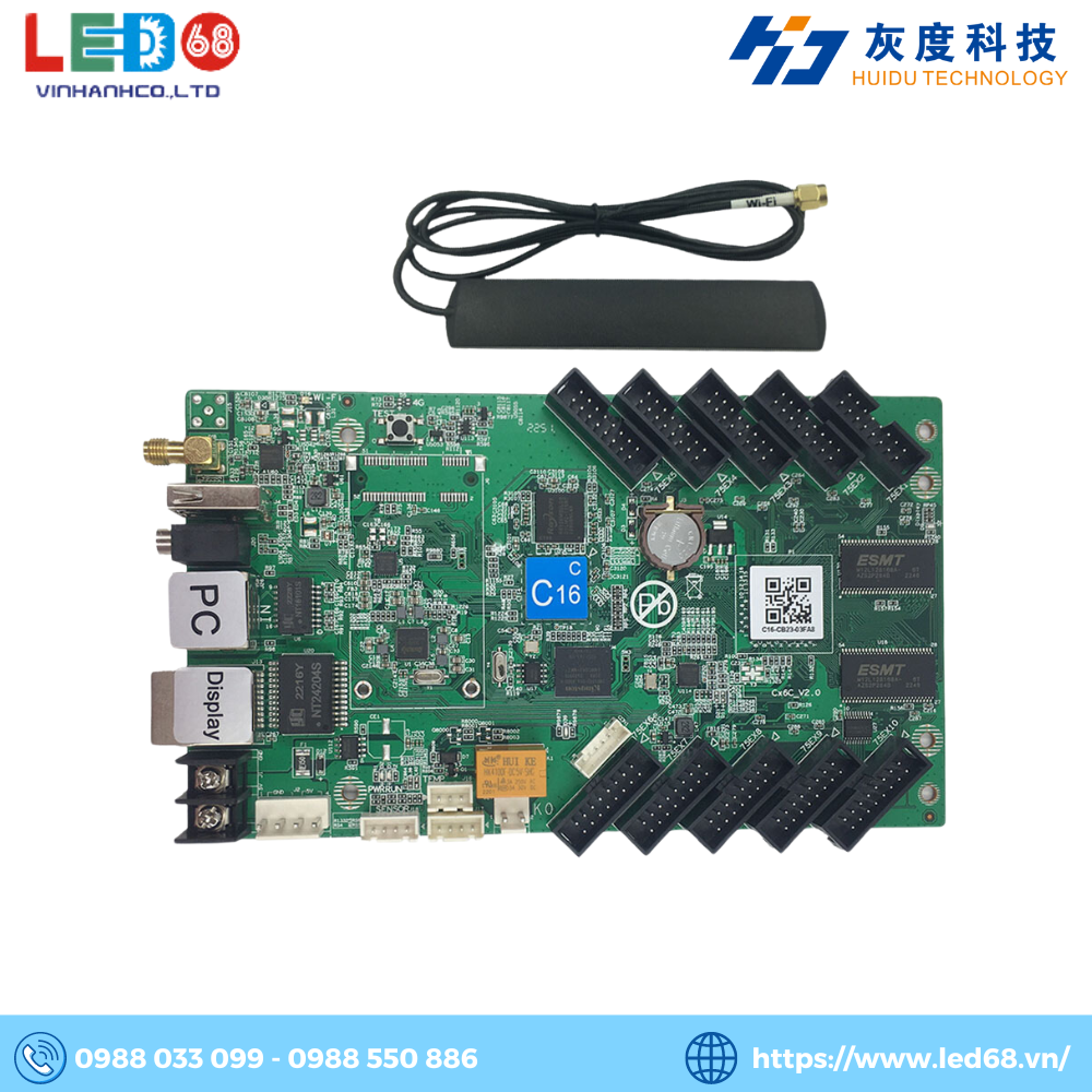 Mạch điều khiển led ma trận Wifi Huidu HD-C16c