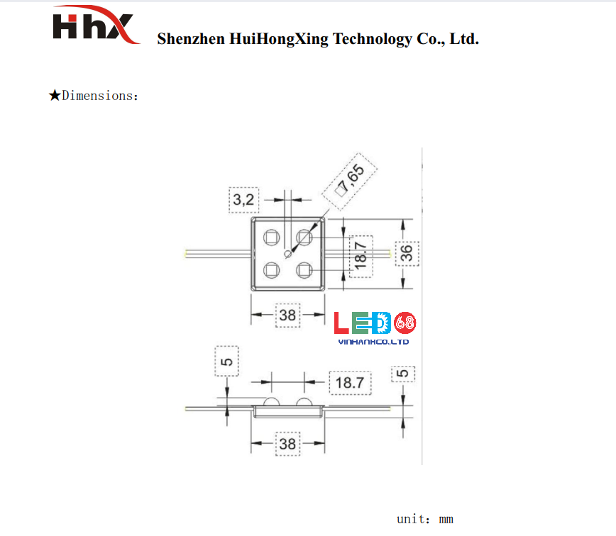 LED 4 Bóng HHX T35354-28T