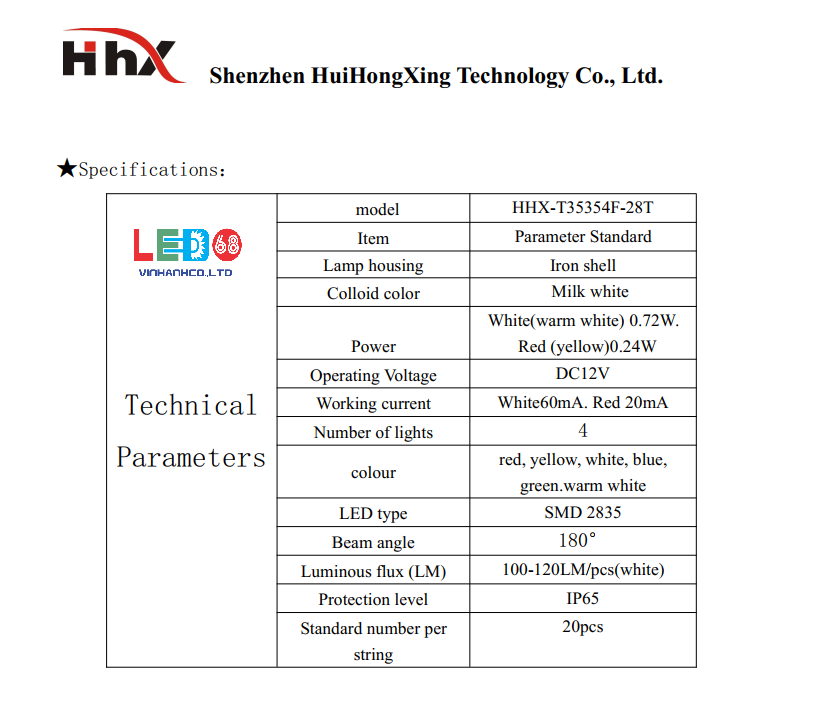 LED 4 Bóng HHX T35354-28T