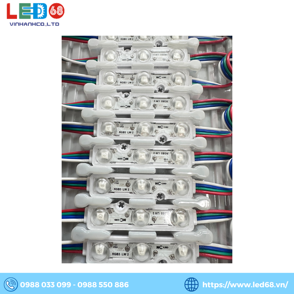 LED Module 3 Mắt 7 Màu NC Hàn Quốc RGB3-LW2 DKI5050 | LED68 VINHANH