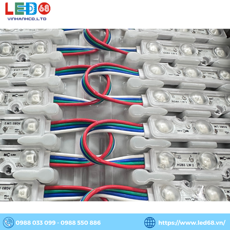 LED Module 3 Mắt 7 Màu NC Hàn Quốc RGB3-LW2 DKI5050 | LED68 VINHANH