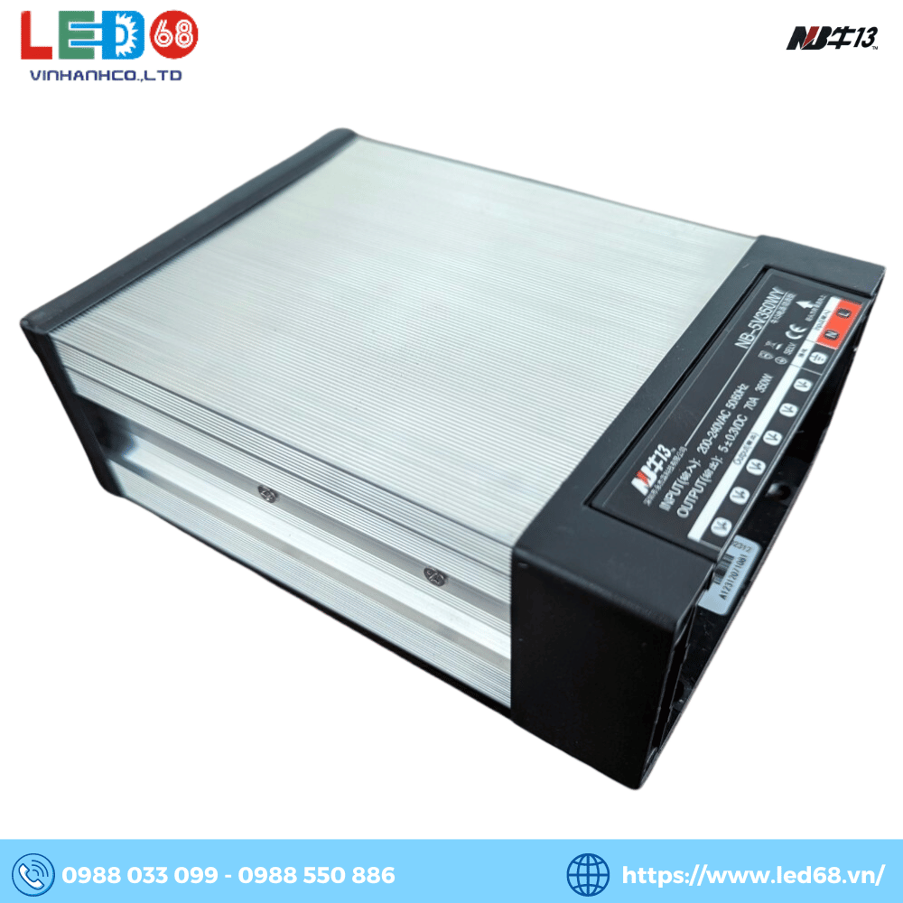 Nguồn 5v 70A Vỏ Nhôm Chống Nước NB-5V350WY