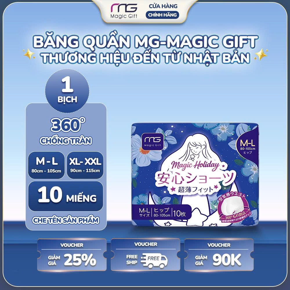 Băng vệ sinh quần MG Magic Gift Nhật Bản 10 miếng/ bịch