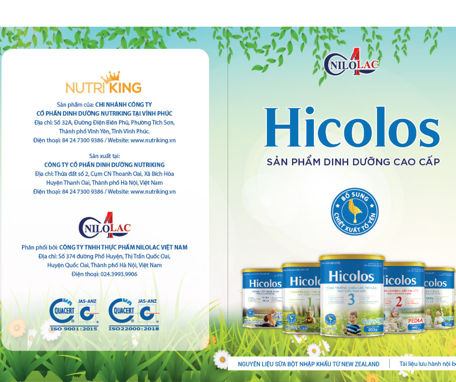 Sữa Hicolos canxi collagen