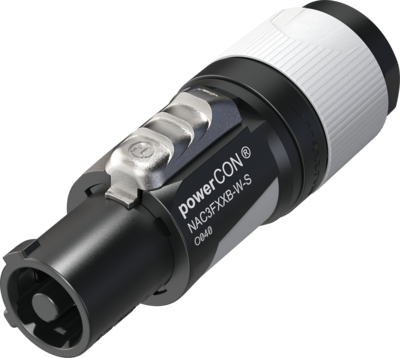 Đầu nối nguồn Neutrik NAC3FXXB-W-S powerCON Grey – Điện ra (Power OUT / Link) – Chính hãng