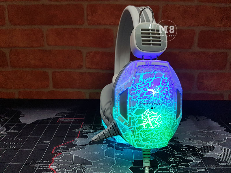 TAI NGHE GAMING QINLIAN A2 VỚI ĐÈN LED ĐỎ RỰC RỠ
