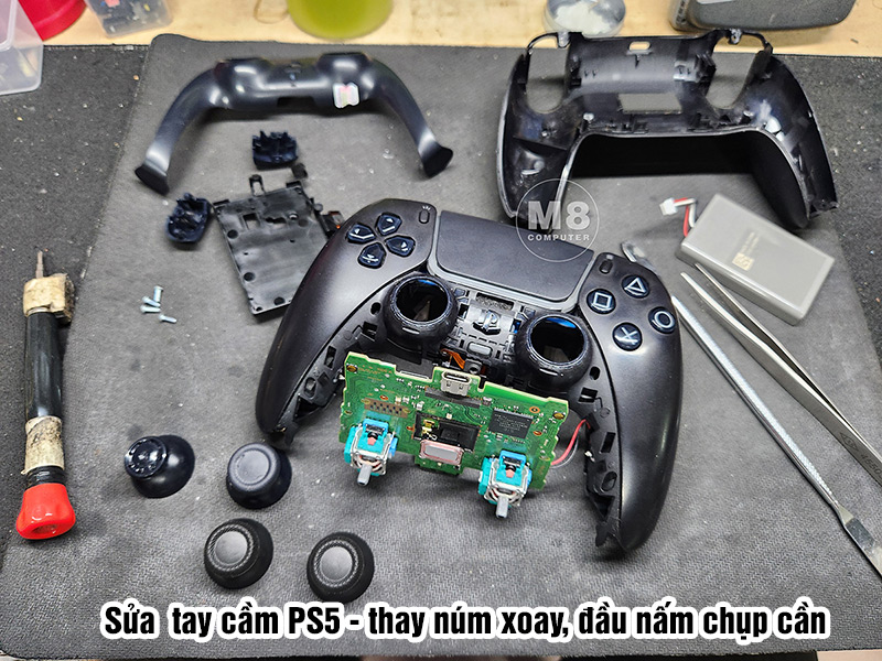 Sửa tay cầm PS5 thay núm xoay, đầu nấm chụp cần