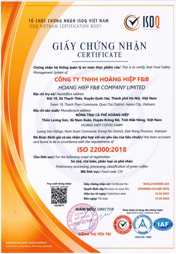 san-pham-dat-chat-luong-theo-tieu-chuan-iso-22000-2018