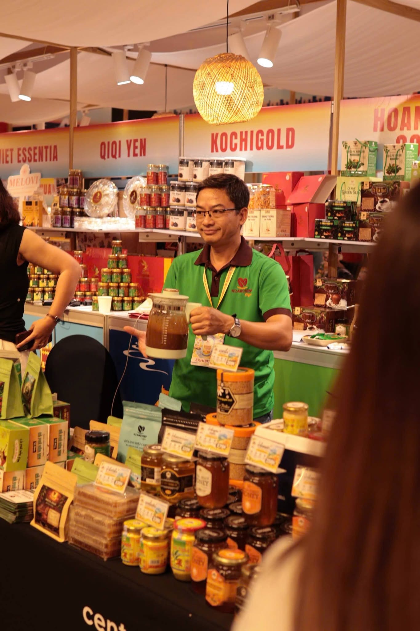 gian hàng hoàng hiệp coffee tại sự kiện