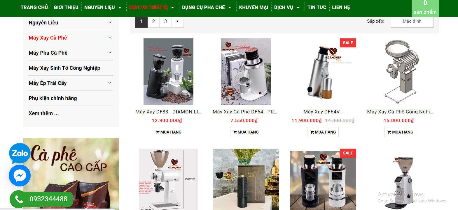 Danh mục máy xay cafe