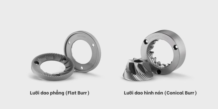 Máy xay HeyCafe cối xay phẳng hay cối xay hình nón? Nên chọn loại nào?