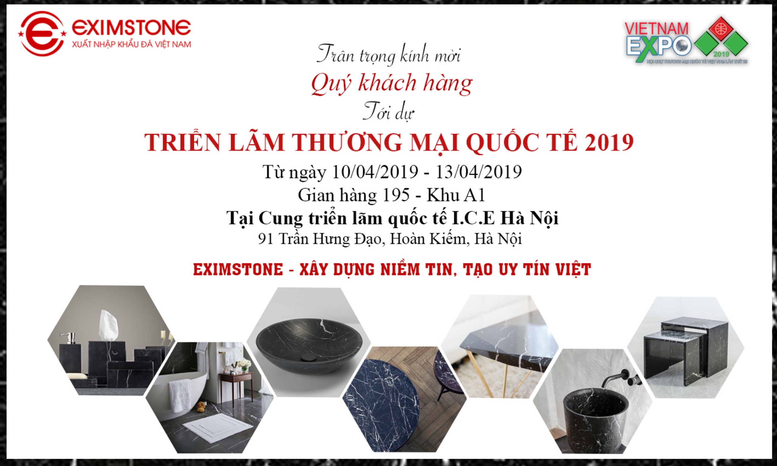 TRIỂN LÃM VIETNAM EXPO THÁNG 4/2019 - EXIMSTONE