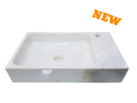 [MỚI] LAVABO ĐÁ TỰ NHIÊN - TRẮNG SỮA - LBKXG