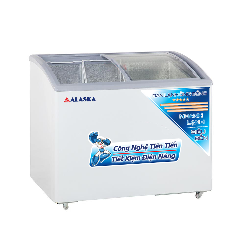 TỦ ĐÔNG ALASKA KÍNH CONG Inverter  KC-210CI