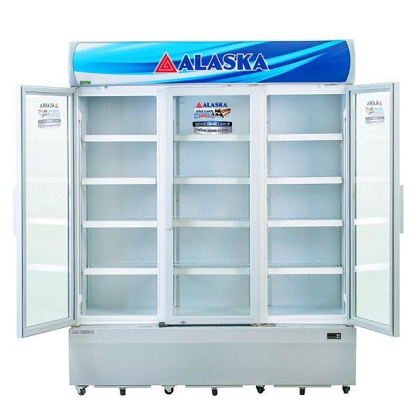 TỦ MÁT ALASKA 3 CÁNH LC-1200C3 DUNG TÍCH 1200 CÔNG SUẤT 555W