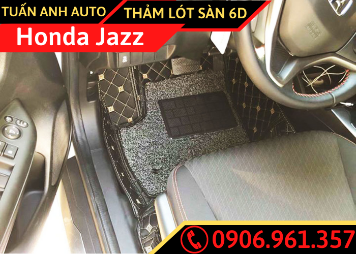 Thảm lót sàn 6D cho xe Honda Jazz