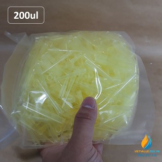 Đầu côn vàng, dugn tích 200ul, đóng gói túi 1000 cái, hãng Biologix Mỹ, tiệt trùng hoàn toàn