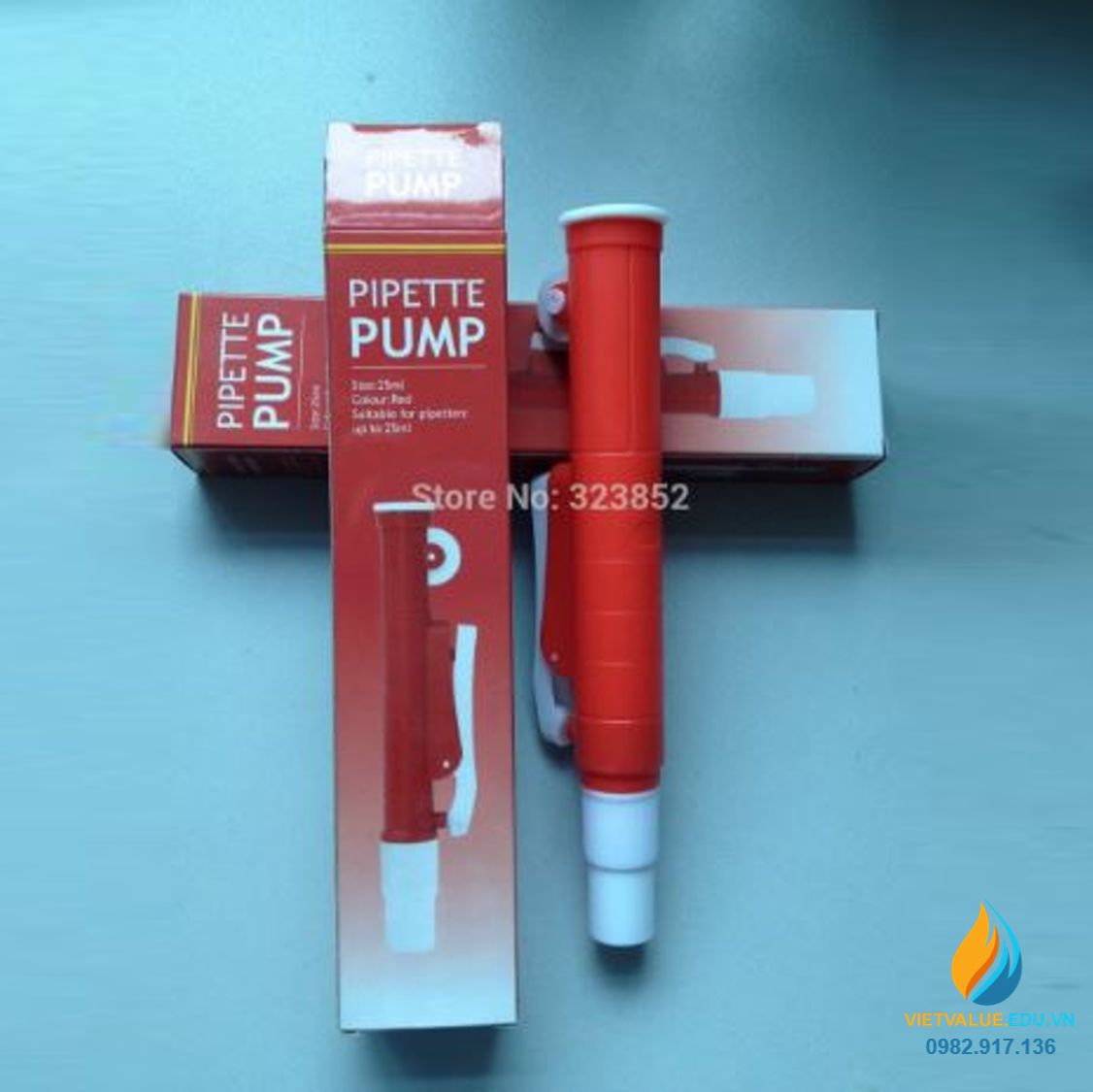 Bơm trợ cho pipet - Pipet pump, màu đỏ, loại 25ml