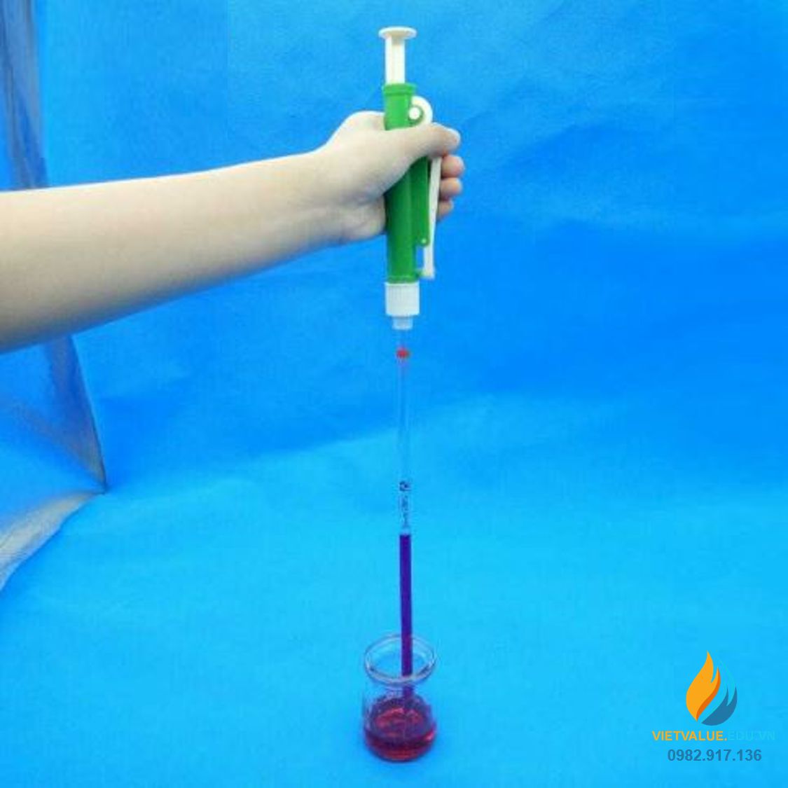 Bơm trợ cho pipet - Pipet pump, màu xanh  lá, loại 10ml