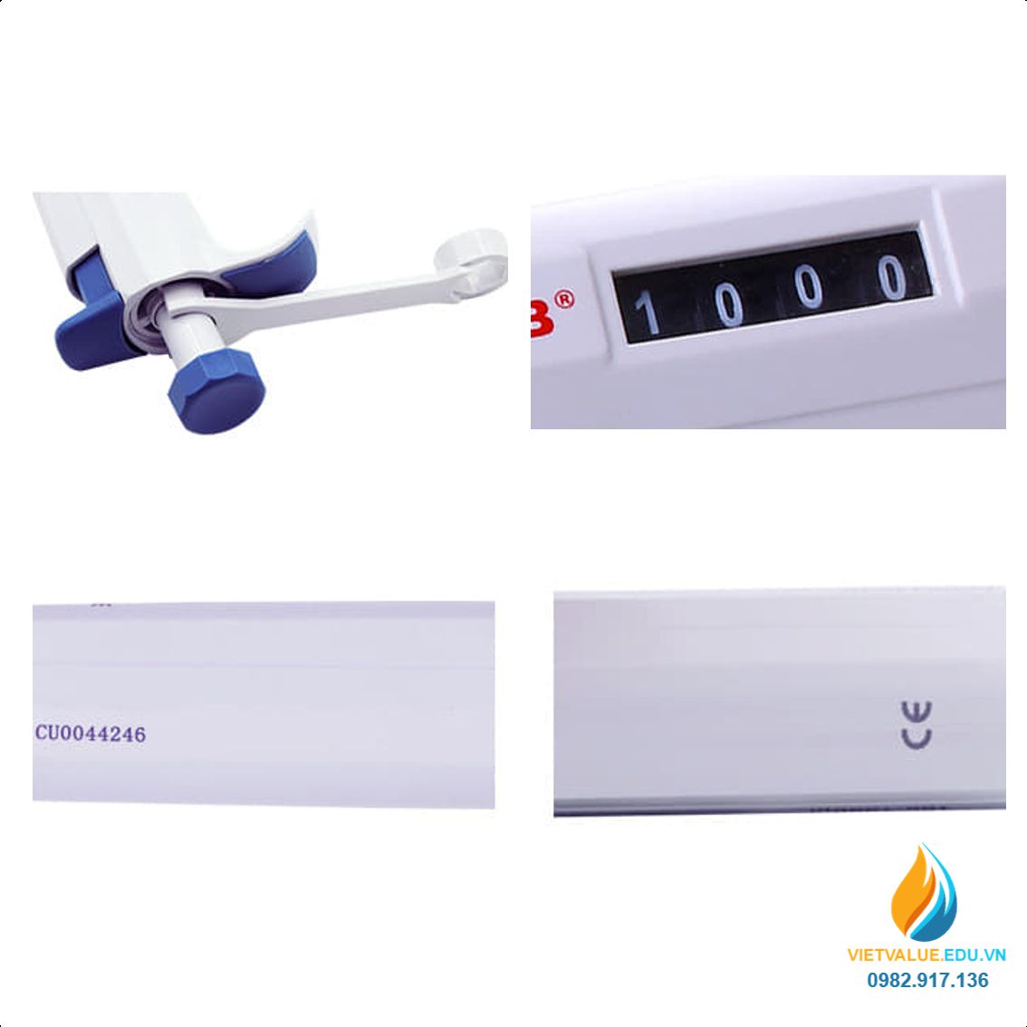 Micro Pipet hút 8 kênh hút, mức bơm hút từ 5ul đến 50ul mã JOAN LAB M8-50