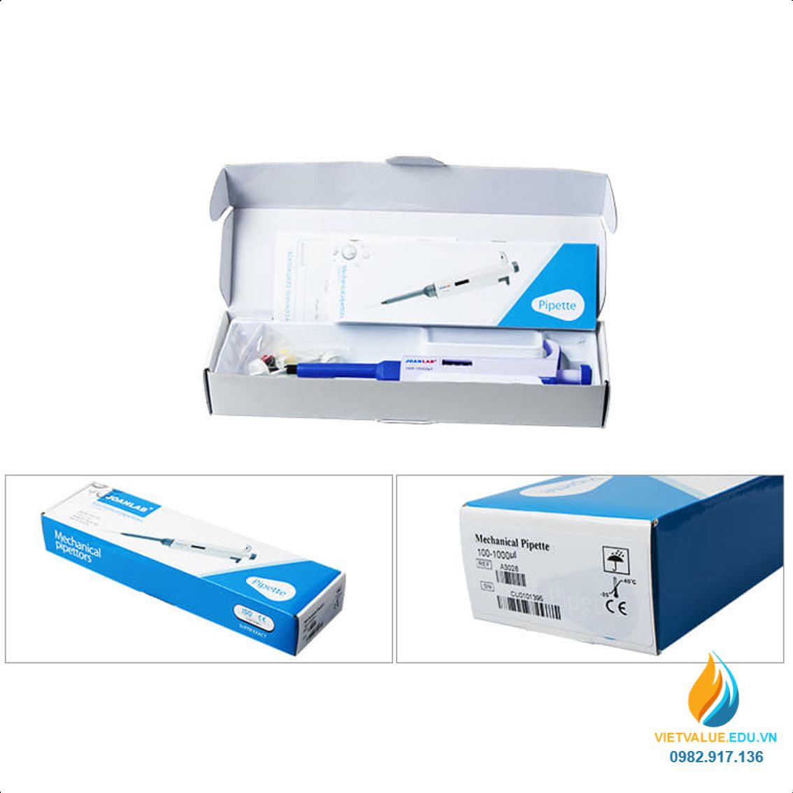 Micro Pipet hút 8 kênh hút, mức bơm hút từ 5ul đến 50ul mã JOAN LAB M8-50