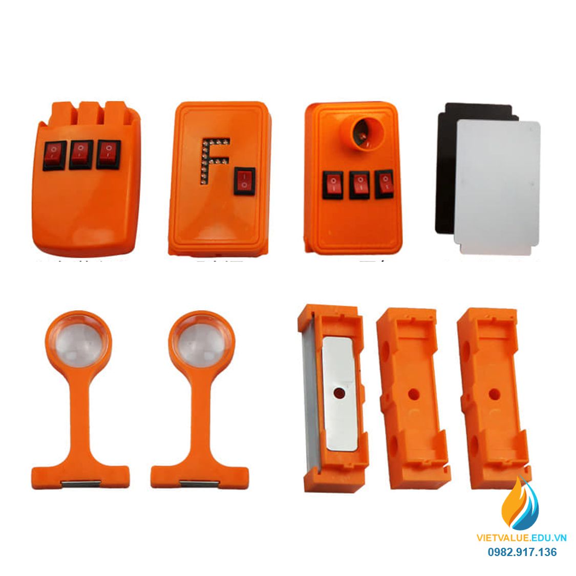 Bộ dụng cụ trình diễn quang học định luật tán sắc và khúc xạ 35 món