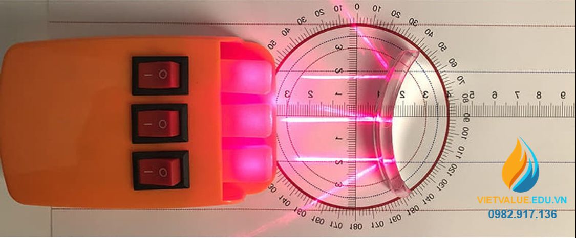 Bộ dụng cụ trình diễn quang học định luật tán sắc và khúc xạ 35 món