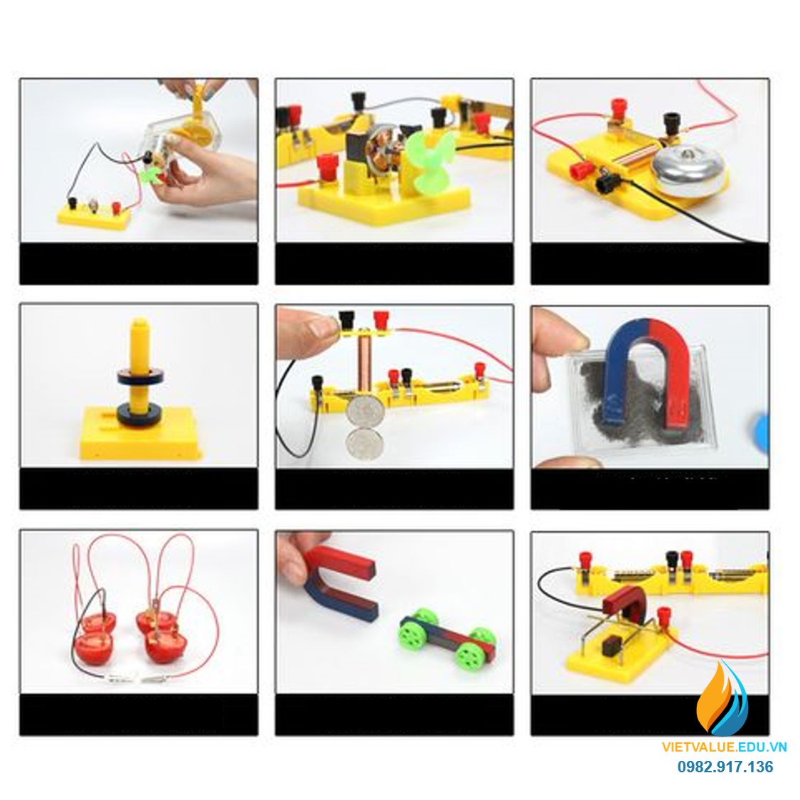 Bộ dụng cụ lắp ráp mạch điện, thực hành vật lý, 43 sản phẩm đi kèm