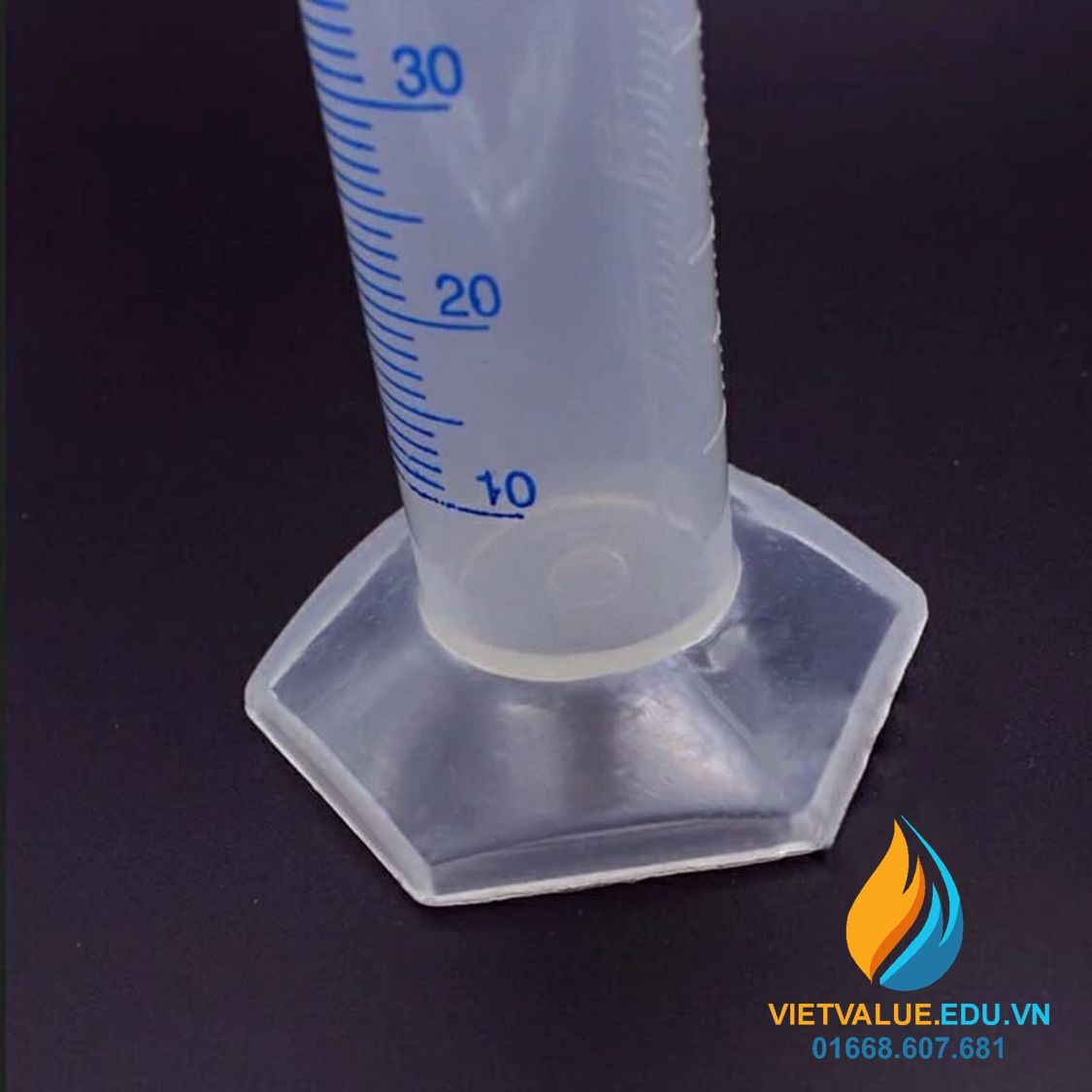 Ống đong nhựa có chân đế, chia vạch, dung tích 100ml