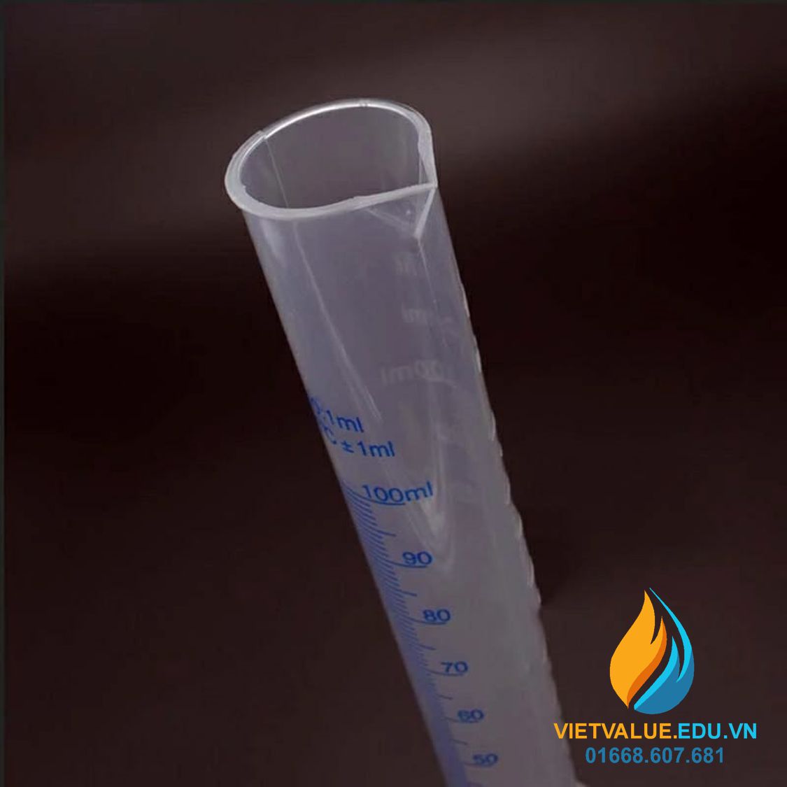 Ống đong nhựa có chân đế, chia vạch, dung tích 100ml