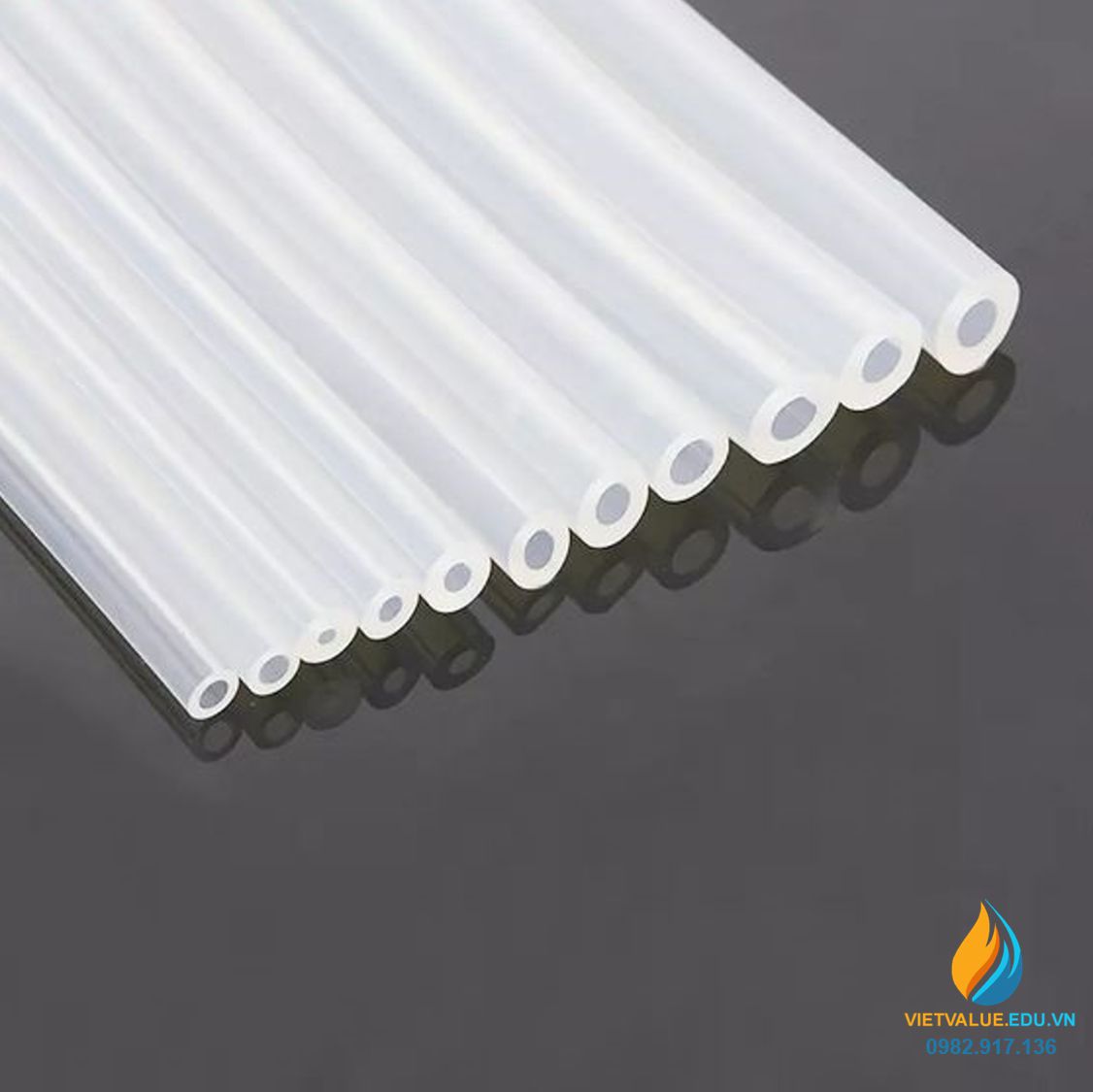 Ống silicone trong suốt, đường kính 1x2mm - Bộ 2 mét
