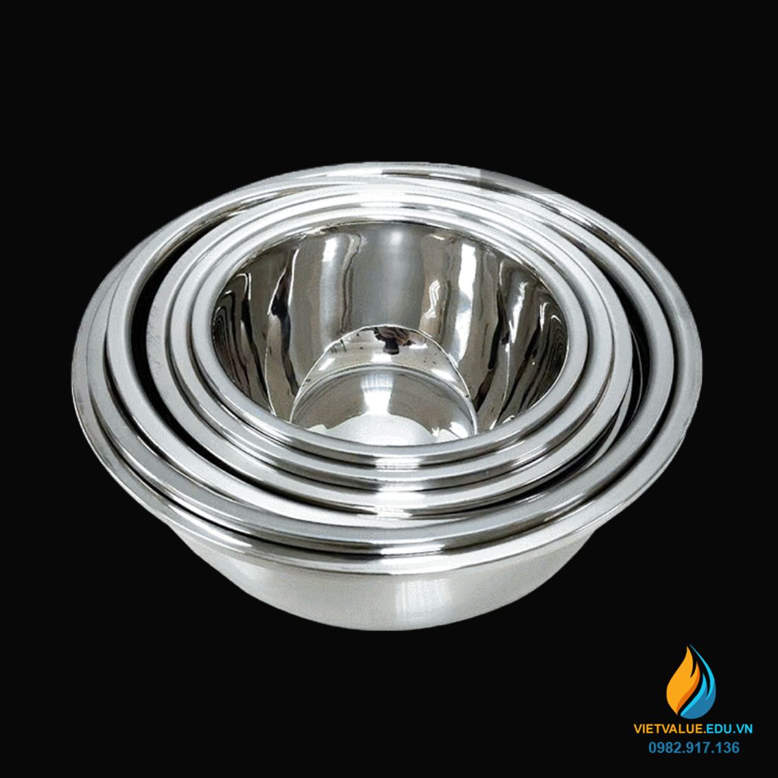 Bát Inox 304 miệng 12cm, khử trùng y tế, chống Iot, thành dày, đáy ...