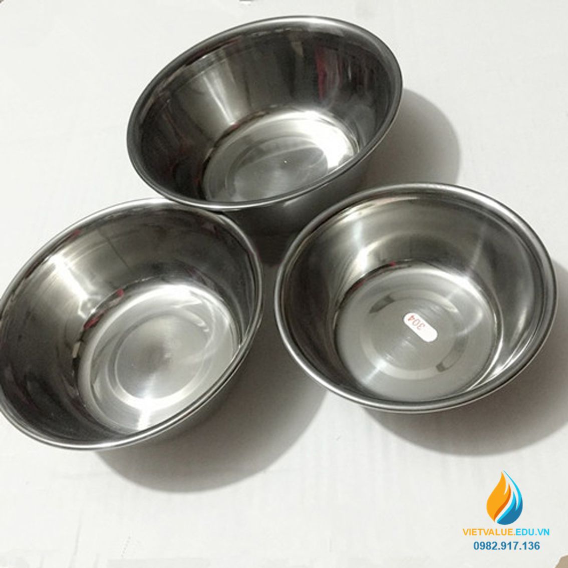 Bát Inox 304 miệng 12cm, khử trùng y tế, chống Iot, thành dày, đáy ...