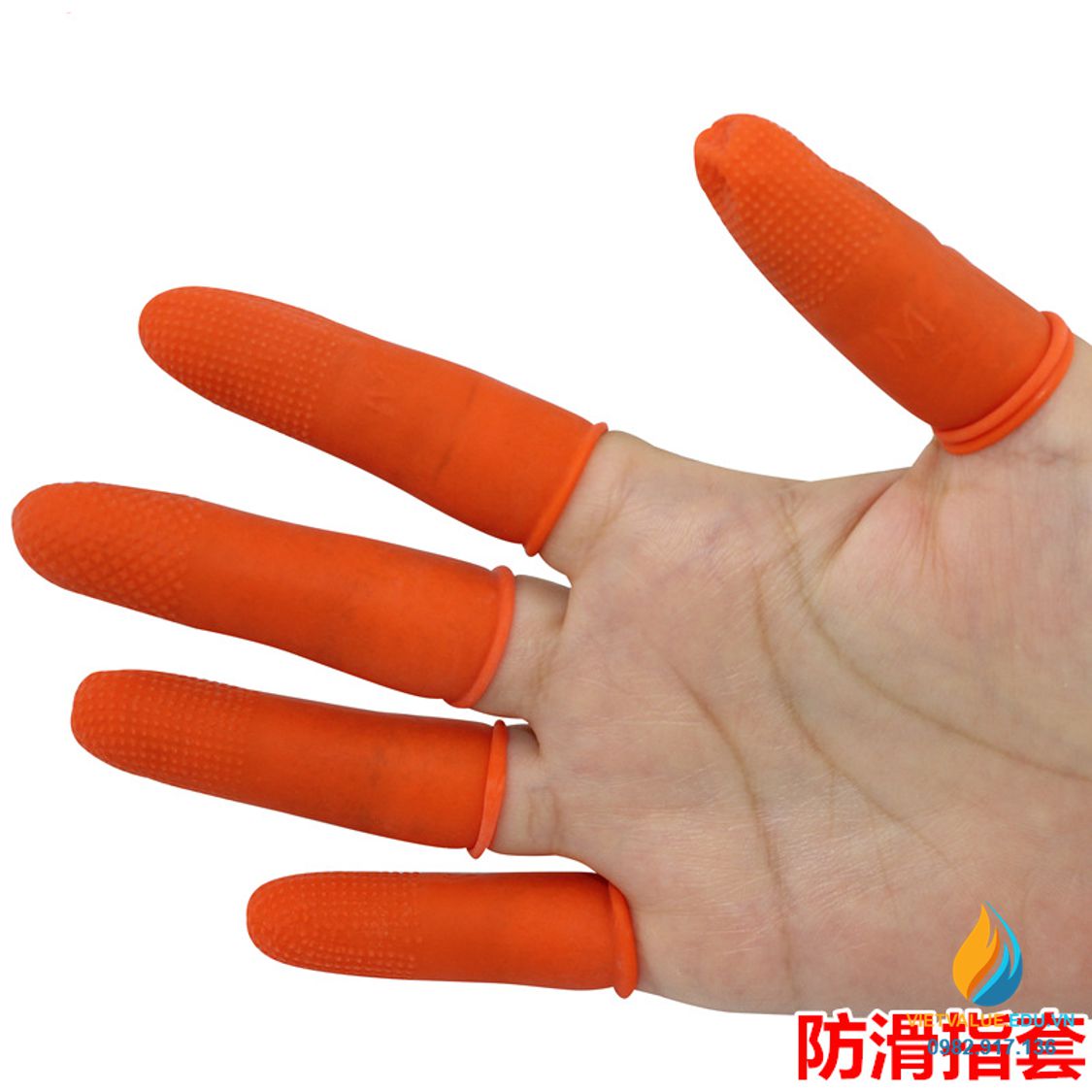 Bộ 3 chiếc gang tay xỏ ngón dùng 1 lần đầu sần, chống tĩnh điện, túi 500 gam