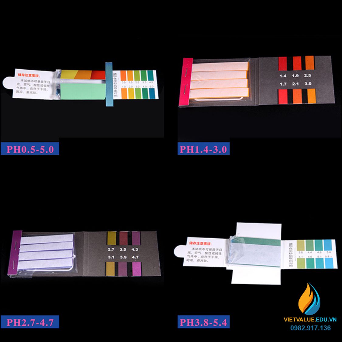 Giấy thử đo độ PH 012002 có độ đo là 1.4 đến 3.0 dành cho môn khoa học