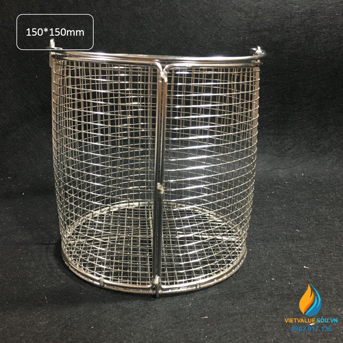 Giỏ đựng dụng cụ thí nghiệm Inox, kích thước 150*150mm, có tay xách ...