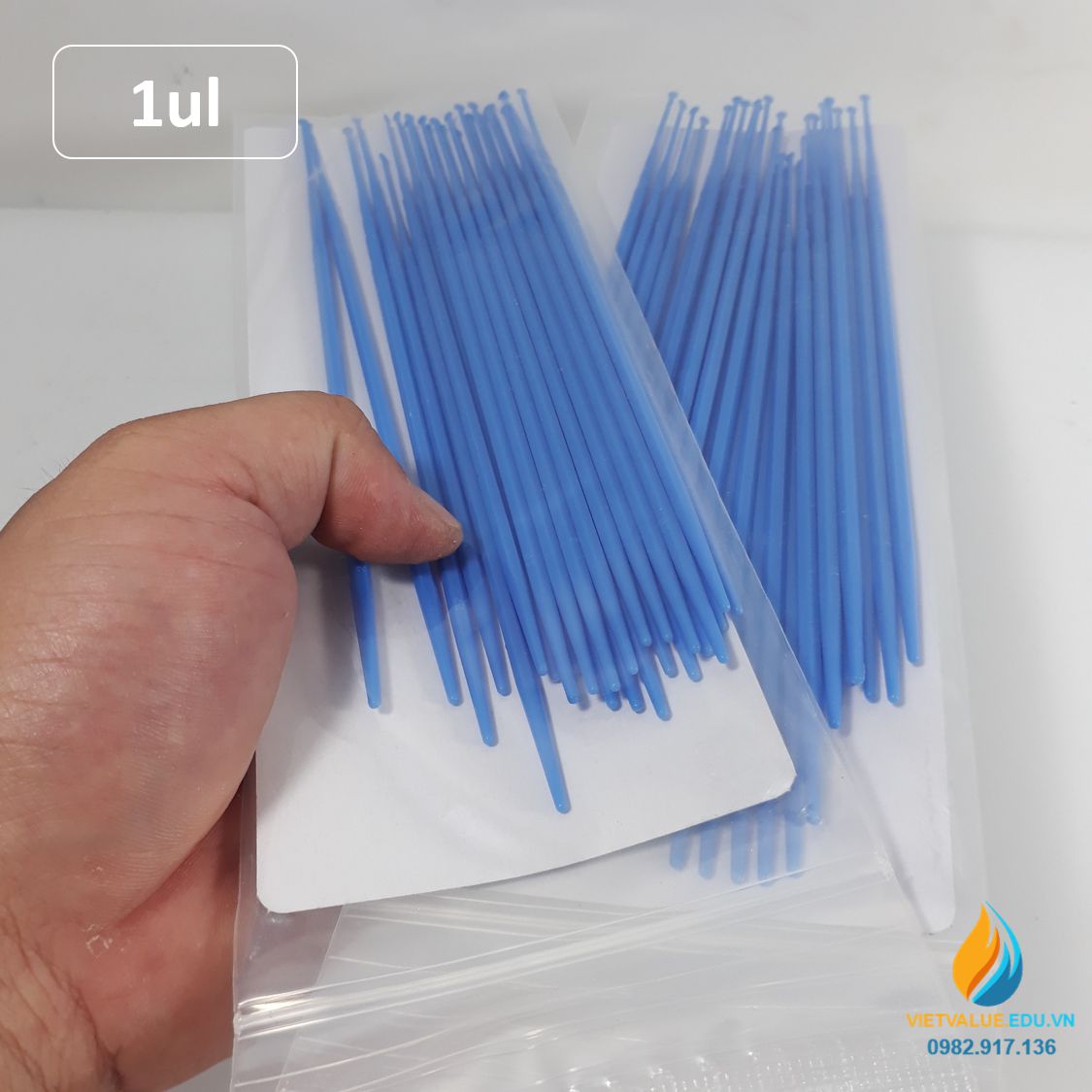 Que cấy vi sinh 1ul, que cấy tiệt trùng hoàn toàn, đóng gói túi 100 que ...