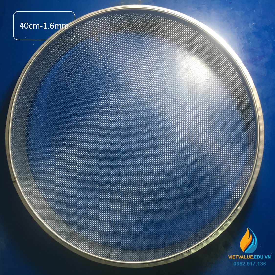 Sàng rây tiêu chuẩn đường kính 40 cm, mắt sàng kích thước 1.6mm, inox ...
