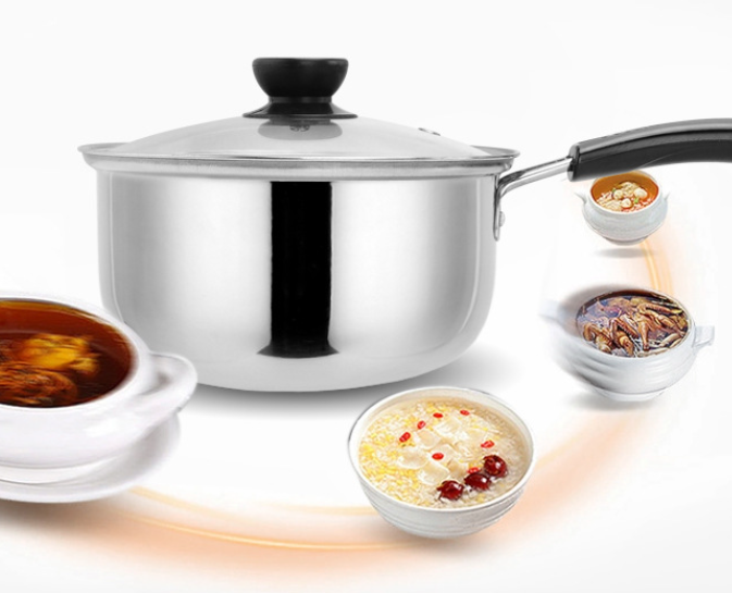 Bộ Nồi 3 Món inox Có Tay Cầm Mặt Kính