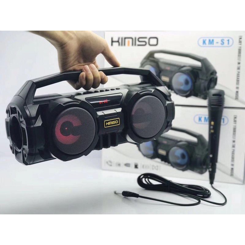 Loa Bluetooth karaoke Kimiso KM-S1 TẶNG MICRO CÓ DÂY