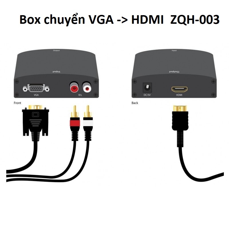 Box Chuyển HDMI Ra VGA + AV 003