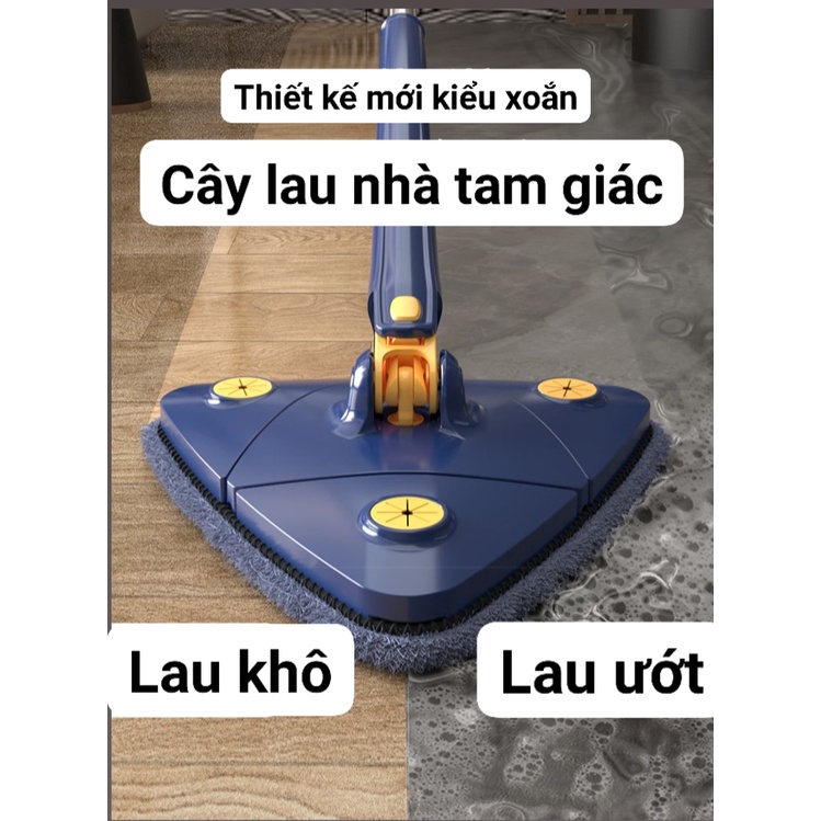 Cây Lau Nhà Tam Giác Tự Vắt Thông Minh