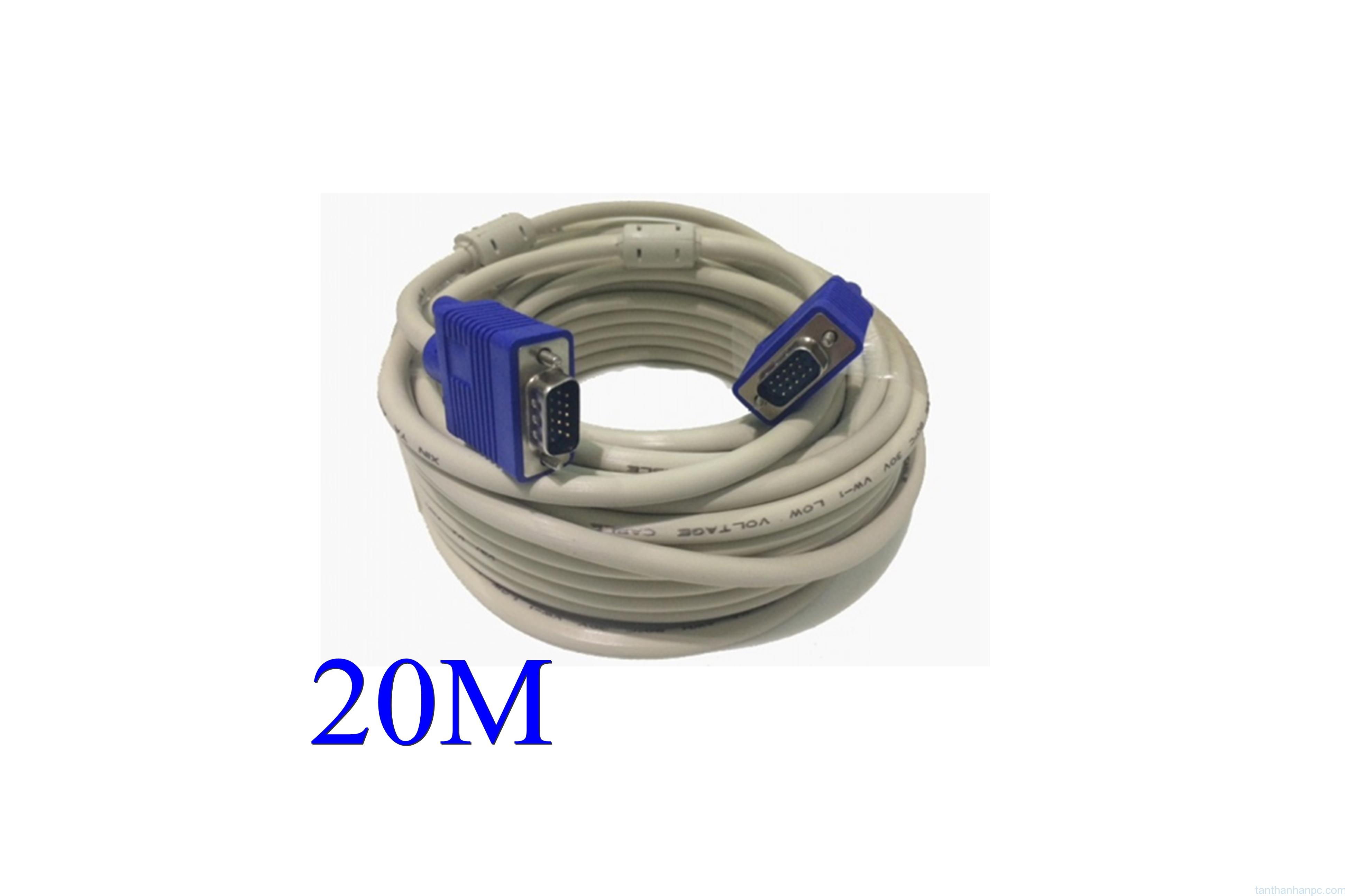 Cáp Vga 20m dây trắng