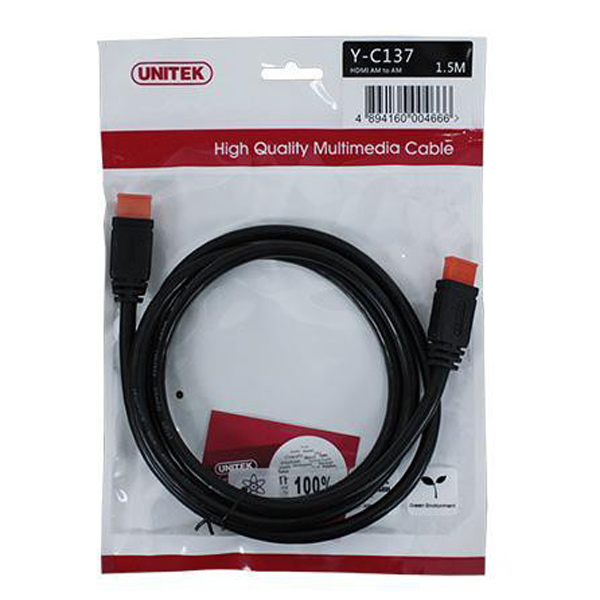 Cáp hdmi 2.0 UNITEK 1.5m ( Y-C137m ) chính hãng