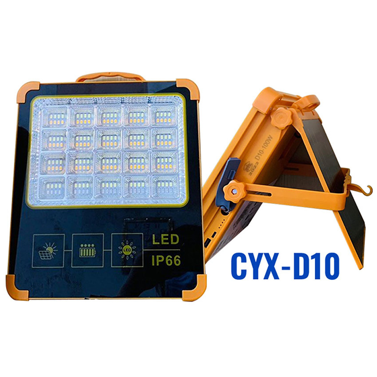 Đèn Led Pha Cầm Tay CYX - D10 Năng Lượng mặt trời